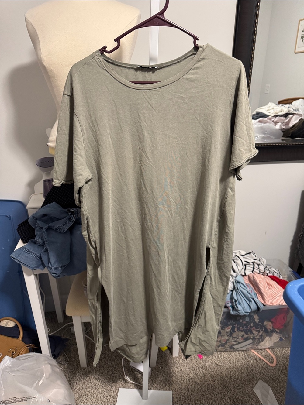 Zara Olive Green Midi Dress